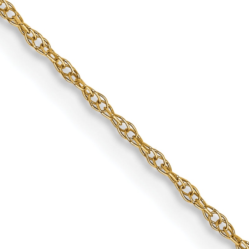 10K Yellow Gold .6 mm Carded Cable Rope Chain