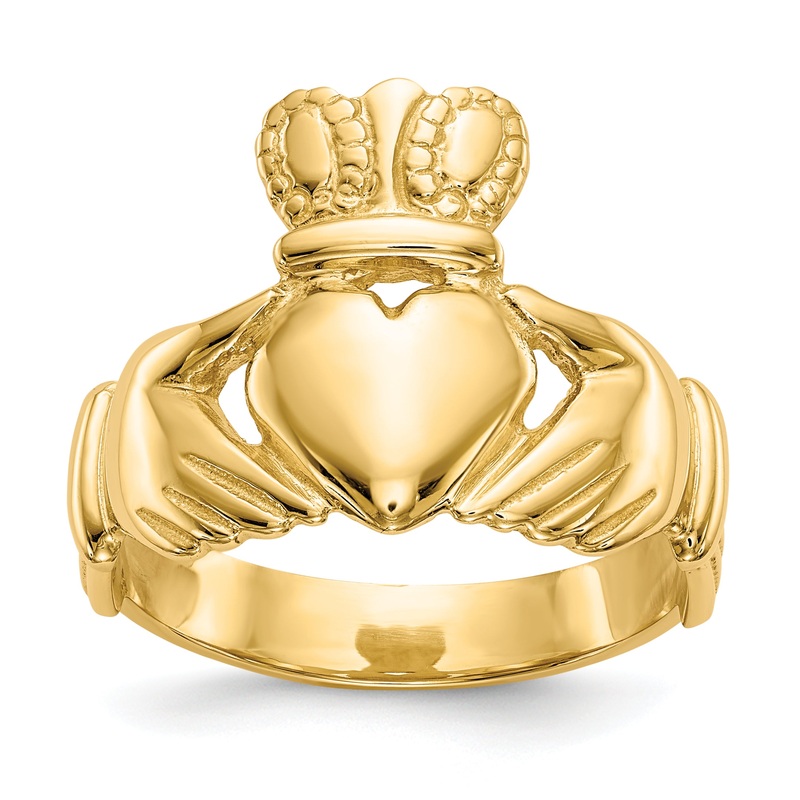 10K Yellow Gold Men’S Claddagh Ring
