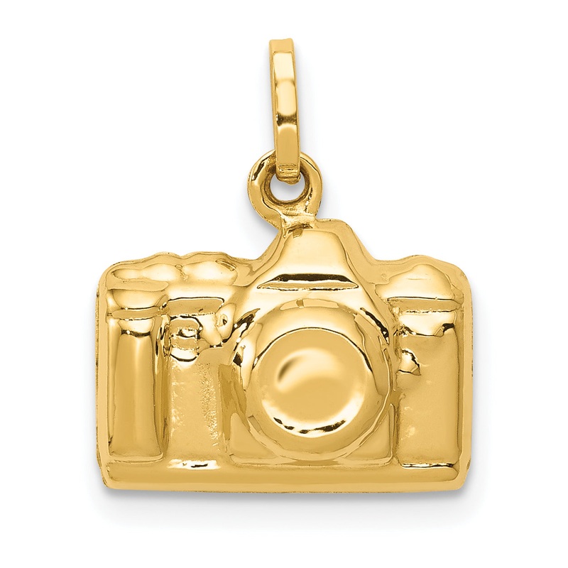 14k Yellow Gold 14k 3-D Polished Camera Charm