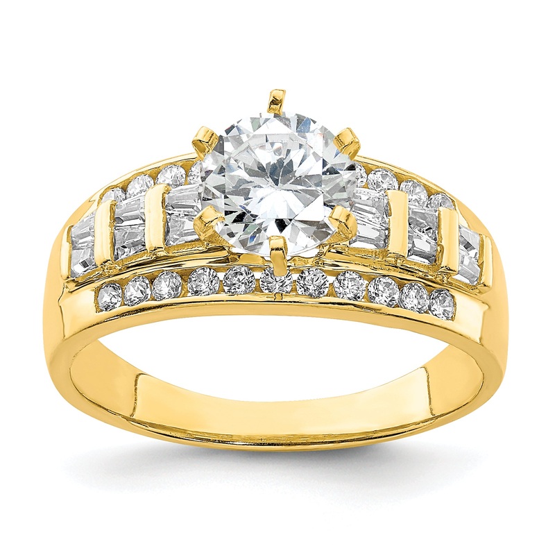 10K Yellow Gold 10K Cz Micropave Ring