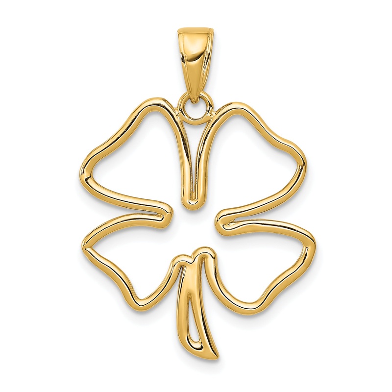 10K Yellow Gold 4-Leaf Clover Pendant