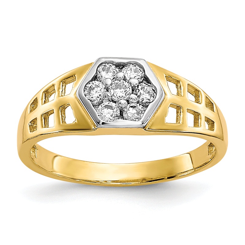 10K Yellow Gold Cz Child’S Ring