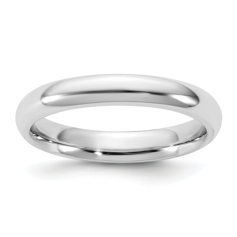 10K White Gold 10Kw 3.5mm Standard Comfort Fit Band Size 8.5