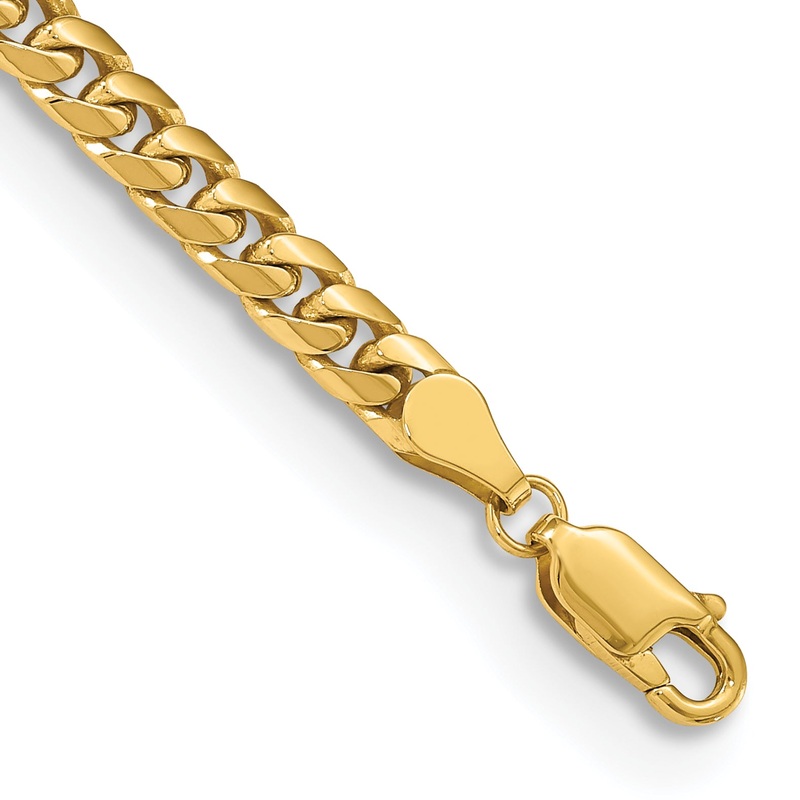 10K Yellow Gold 10K 4.3mm Solid Miami Cuban Chain