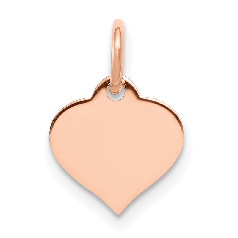 14k Rose Gold 14k Rose Gold Heart Disc Charm