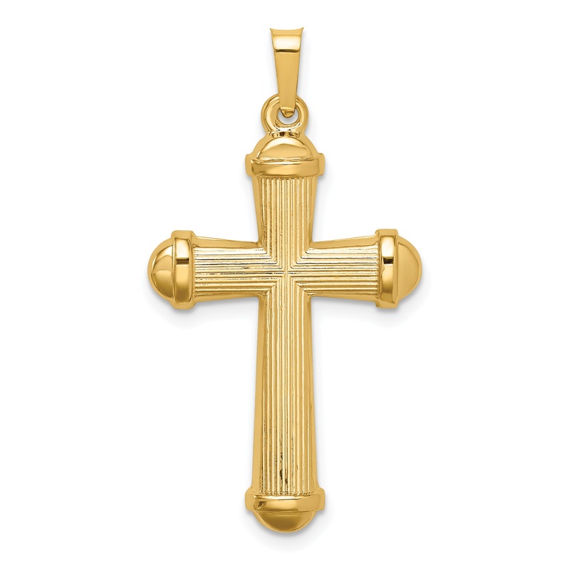 14k Yellow Gold 14k Hollow Polished Cross