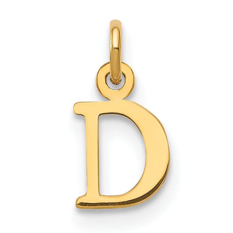 14k Yellow Gold 14ky Cutout Letter D Initial Pendant