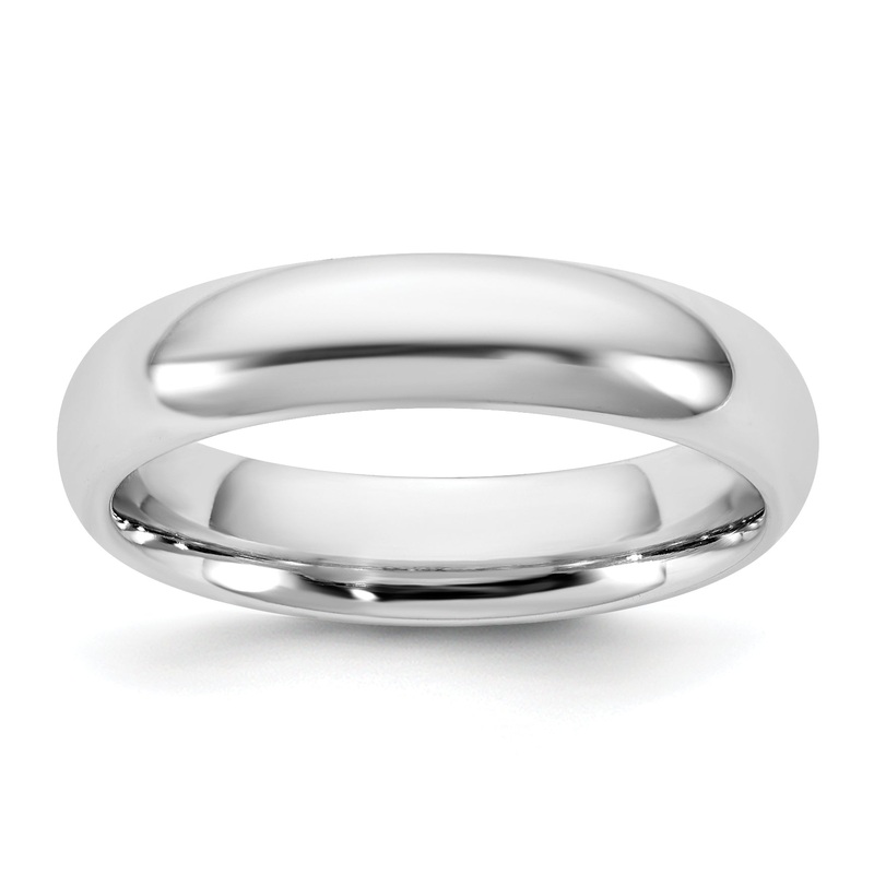 10K White Gold 10Kw 4.5mm Standard Comfort Fit Band Size 6
