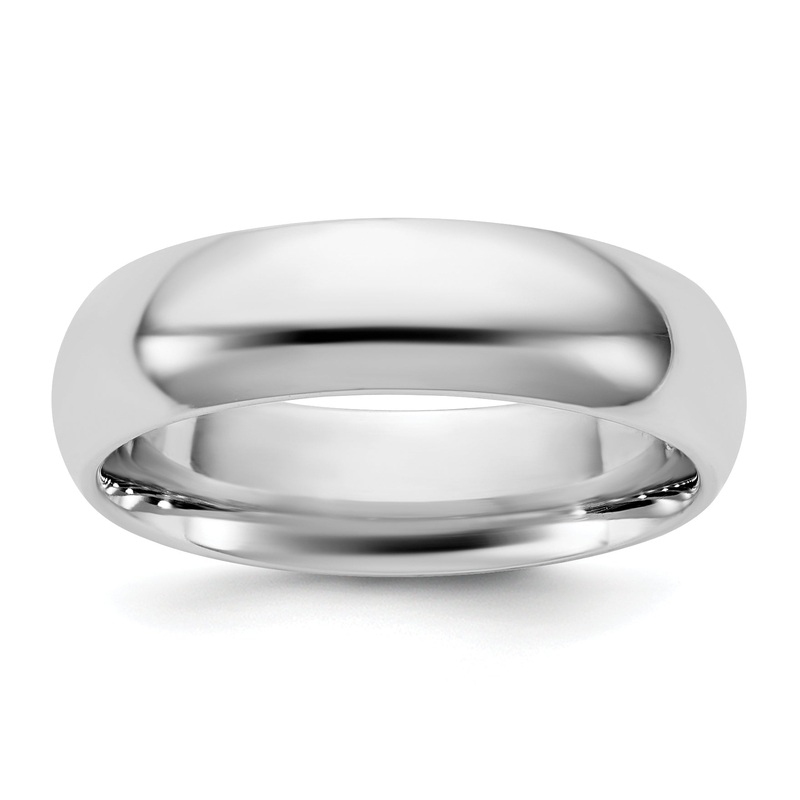 10K White Gold 10Kw 5.5mm Standard Comfort Fit Band Size 8.5