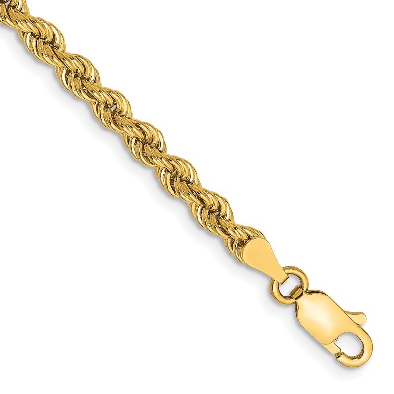 10K Yellow Gold 3.65mm Regular Rope Chain