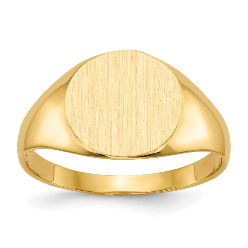 10K Yellow Gold 10Ky 9.5X10.0mm Closed Back Signet Ring