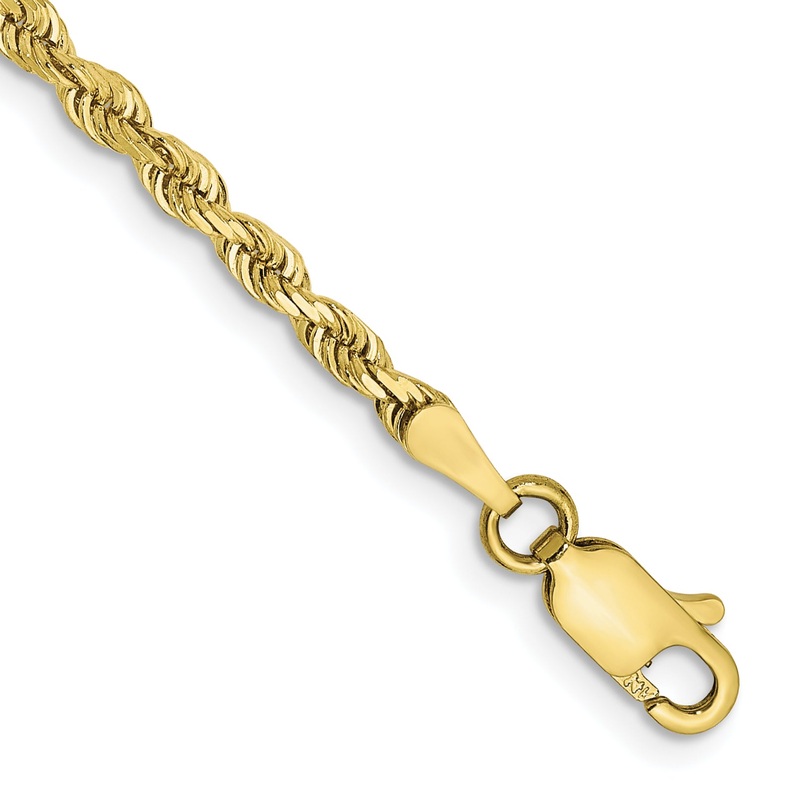 10K Yellow Gold 2.75mm D/C Quadruple Rope Chain