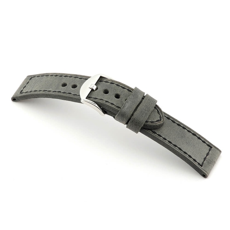 Genuine Vintage Leather Watch Band | Belfast | Stone Grey