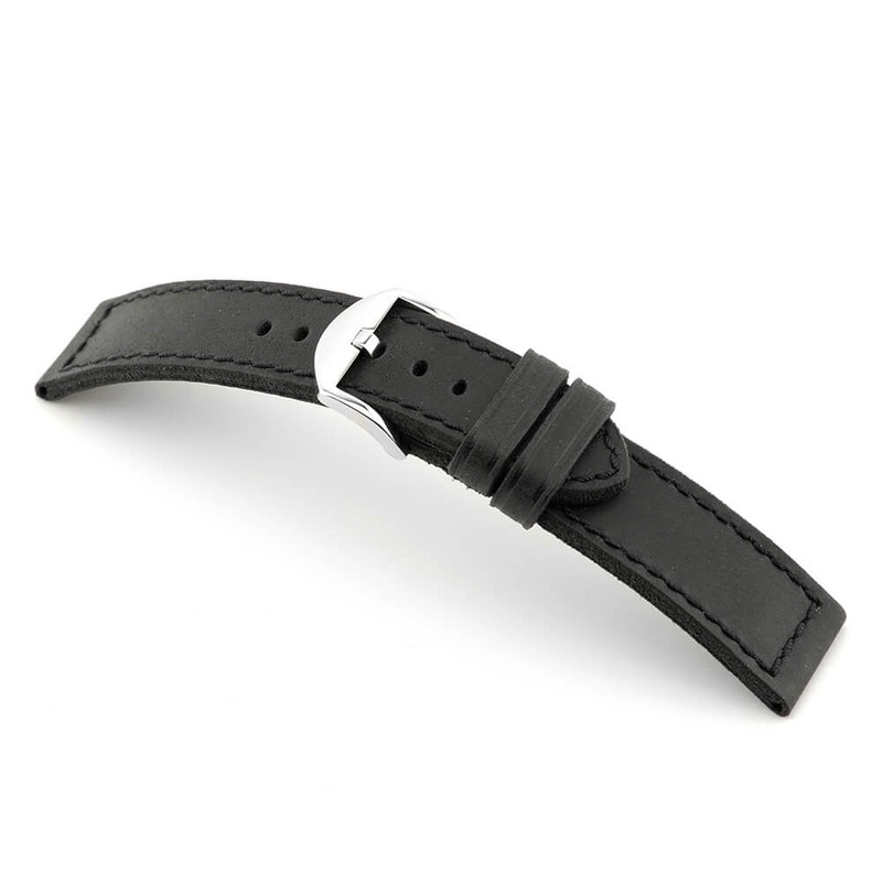 Genuine Vintage Leather Watch Band | New Hampton | Black