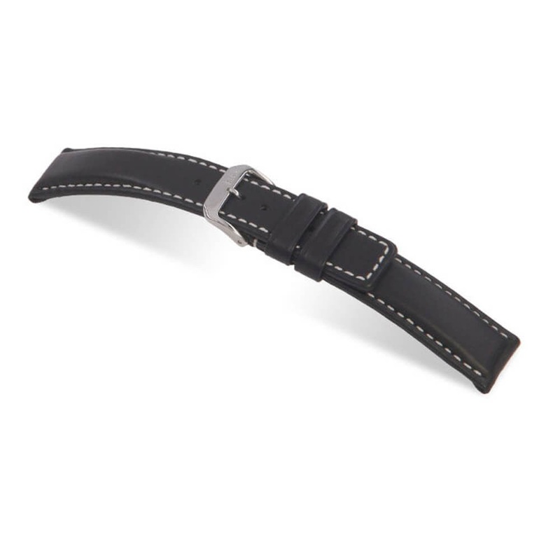 Hydrophobic Leather Watch Band | Submariner | Water Resistant | Black