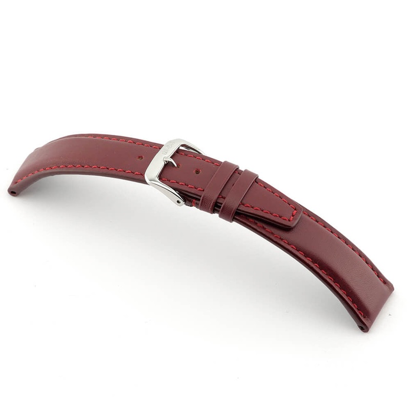 Genuine Calfskin Watch Band | Capri | Burgundy