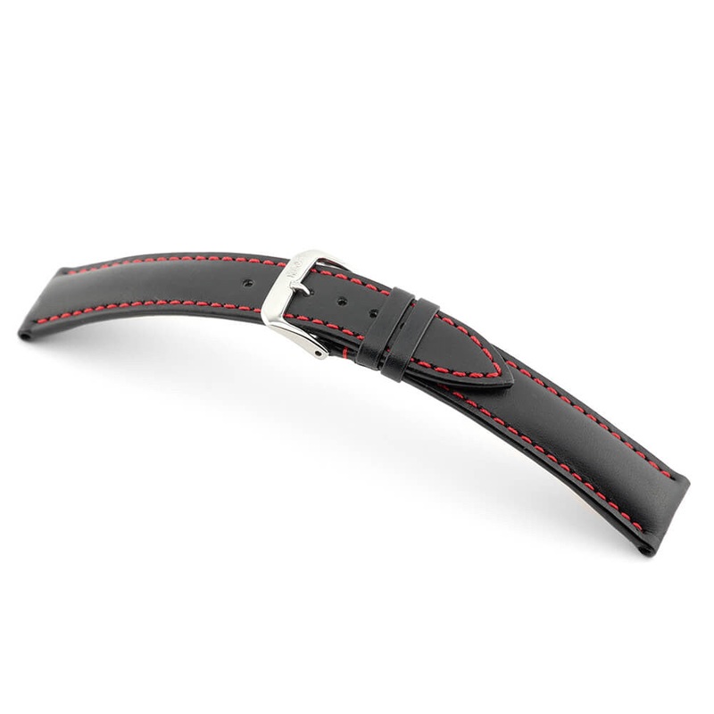 Genuine Cowhide Watch Band | Smart | Red Stitch