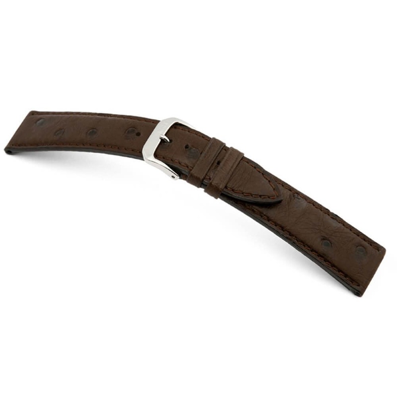 Genuine Ostrich Watch Band | Maison | Mocha