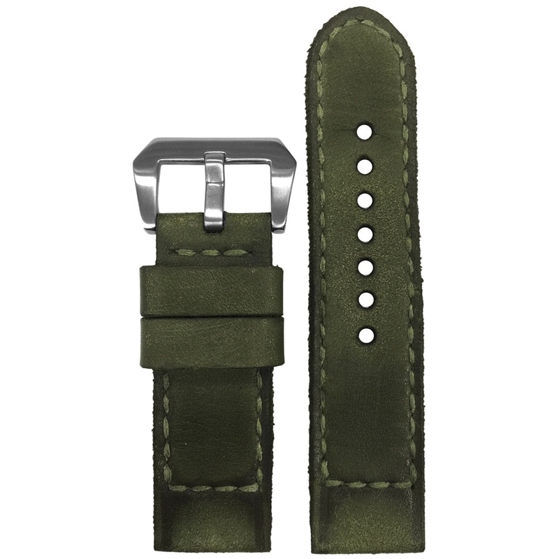 Genuine Vintage Leather Watch Band | Caitlin | Green | Handmade