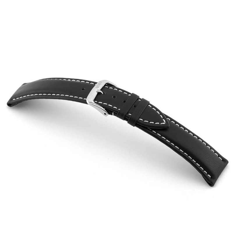 Hydrophobic Leather Watch Band | Deep Sea | Water Resistant | Black