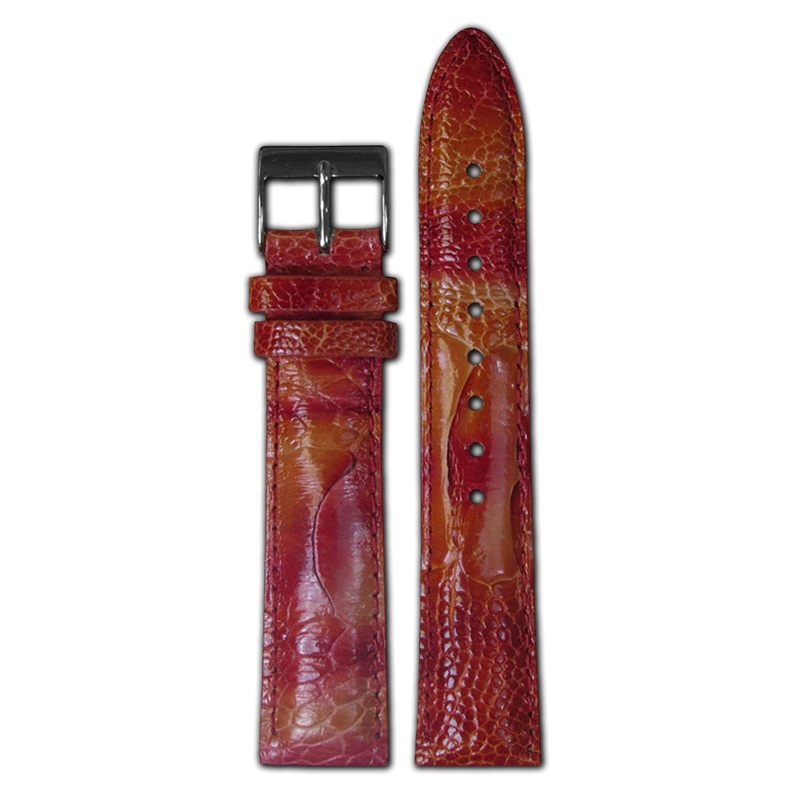 Ostrich Watch Band | Quick Release | Sangria | for Michele