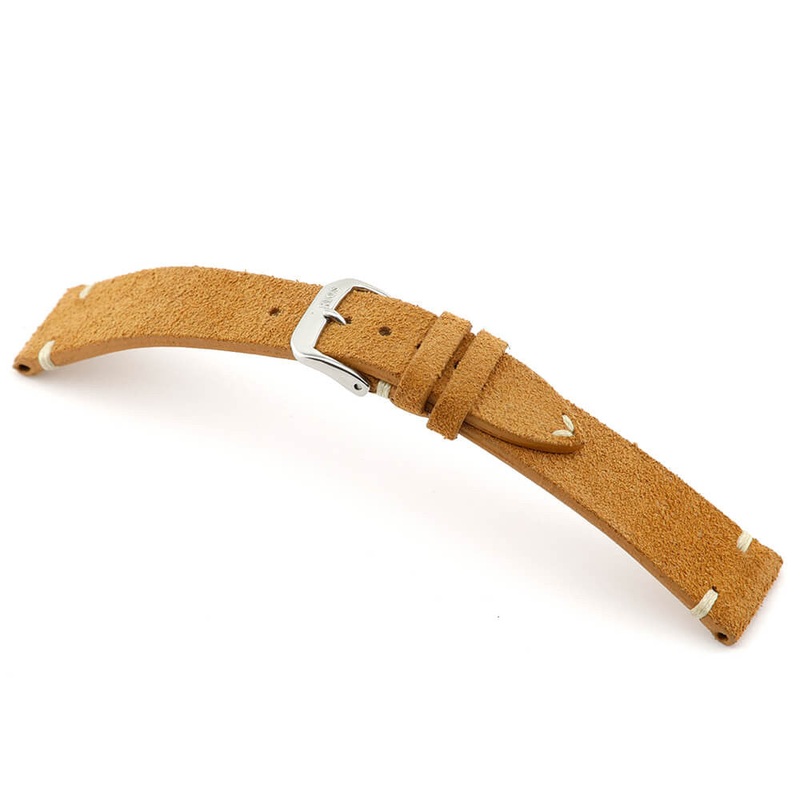 Velours Watch Band | Hudson | Cognac | Minimal Stitch