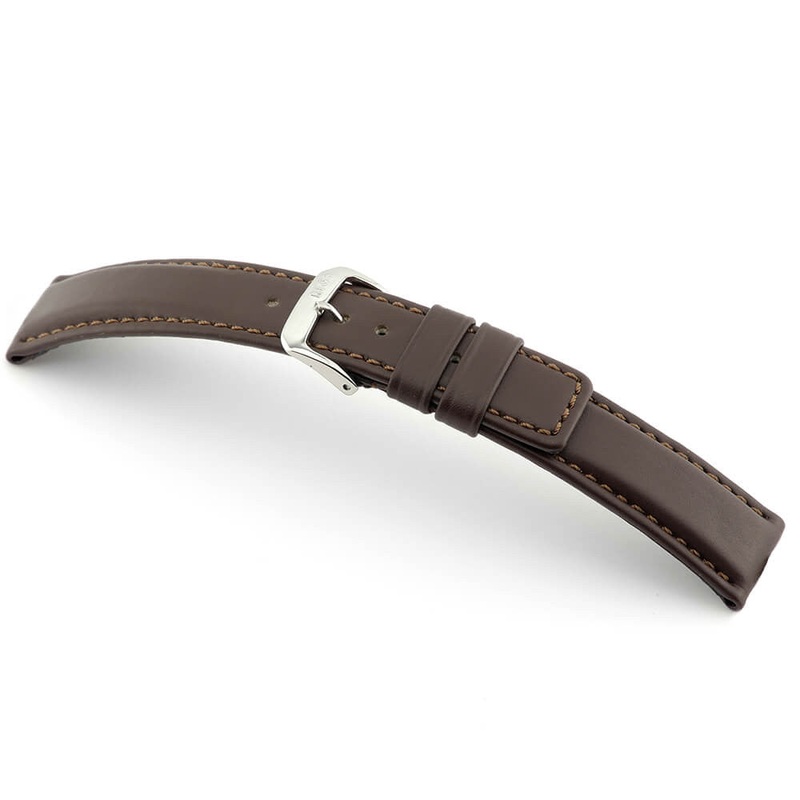 Genuine Cowhide Watch Band | Solid | Diver Style | Mocha