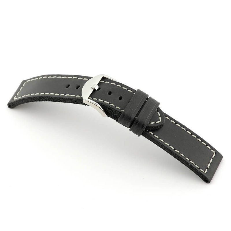 Genuine Vintage Leather Watch Band | Georgia | Black