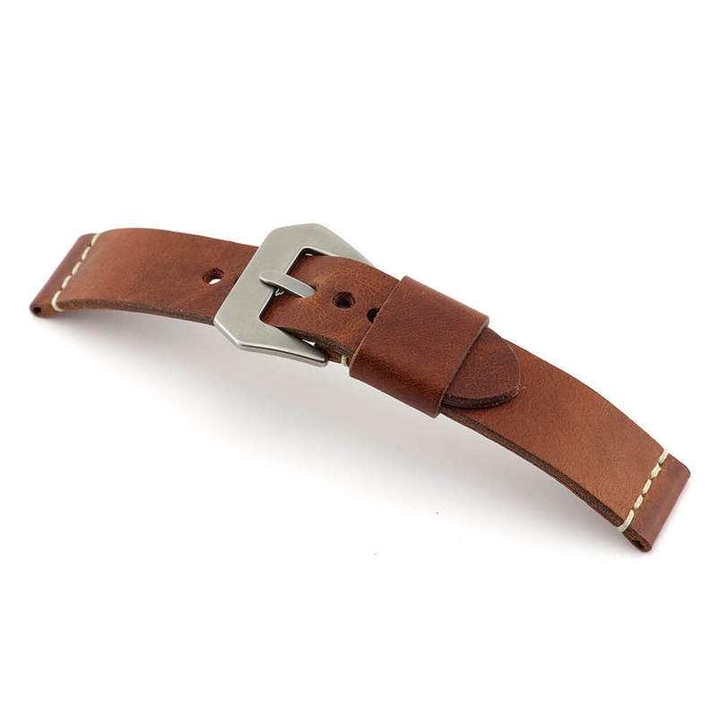 Genuine Vintage Leather Watch Band | Winchester | Mahogany | Minimal Stitch