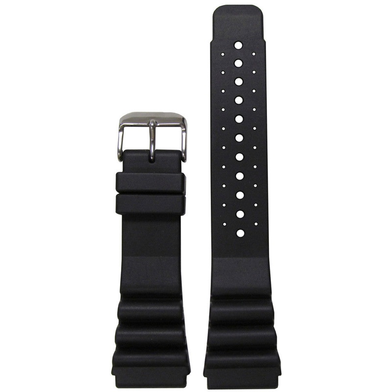 NBR Italian Rubber Watch Band | Black | Vent Diver | Bonetto 285