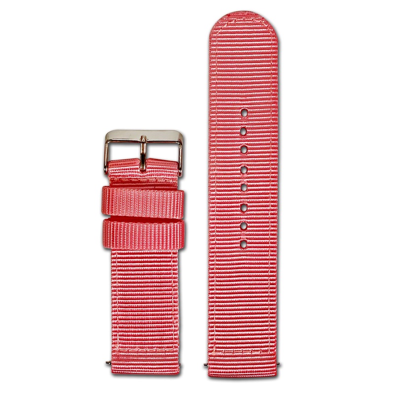 Quick Release Watch Band | Nylon | Two-Piece | Pink