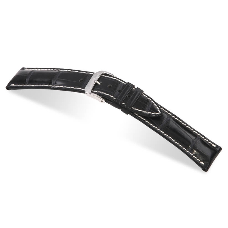 Genuine Alligator Watch Band | Connoisseur | Full Cut | Black