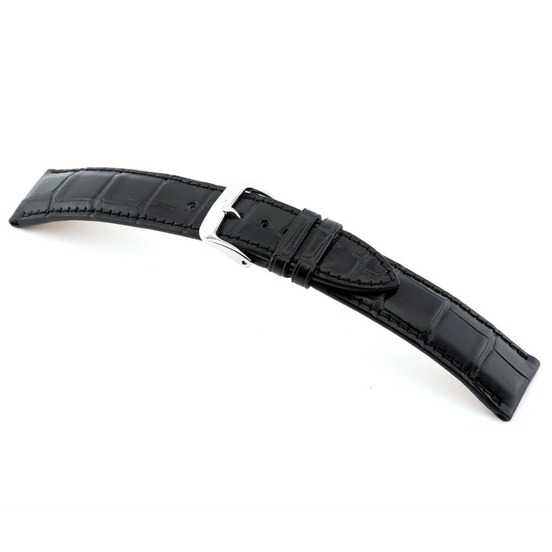 Genuine Alligator Watch Band | Imperator | Full Cut | Black