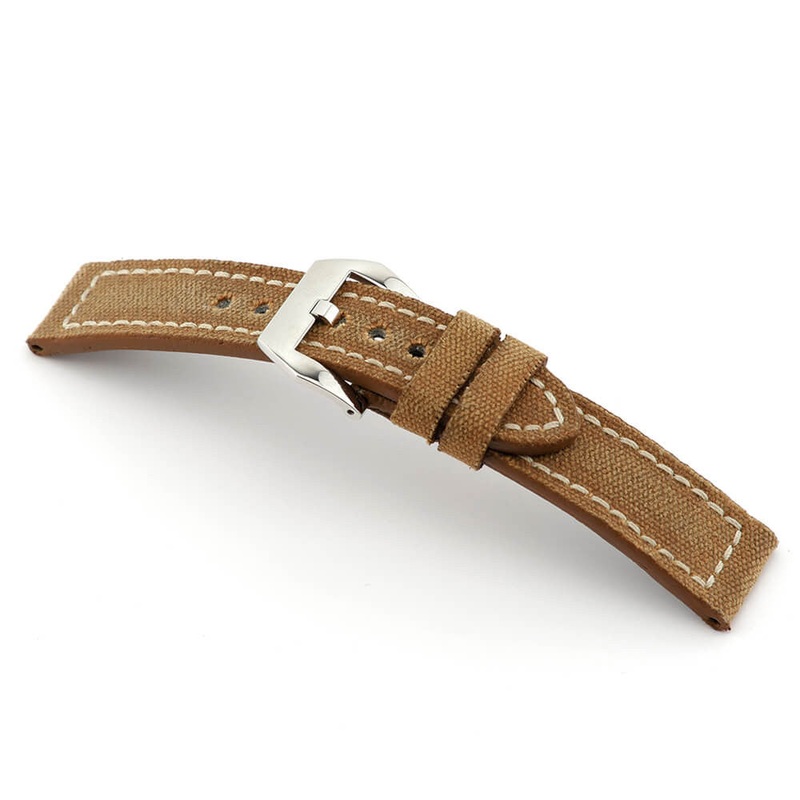 Genuine Canvas Watch Band | Indiana | Cognac