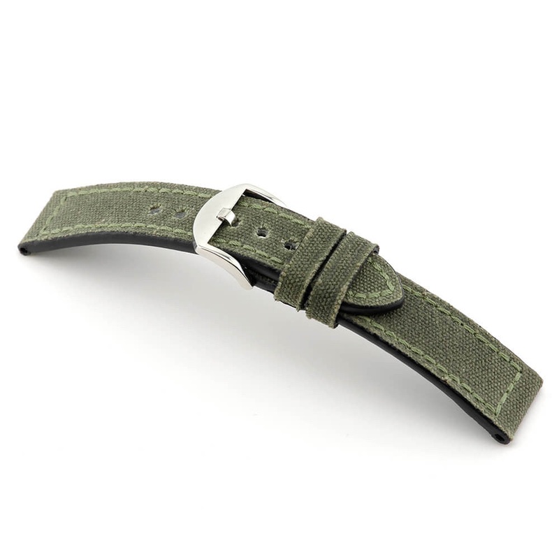 Genuine Canvas Watch Band | Virginia | Olive Drab