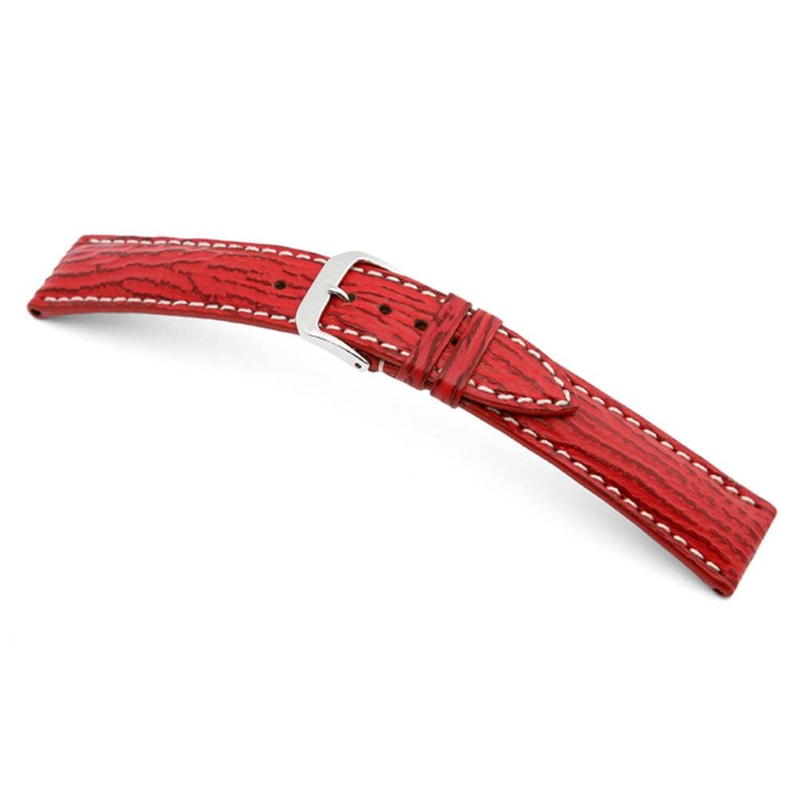 Genuine Shark Watch Band | Wave | Water Resistant | Red