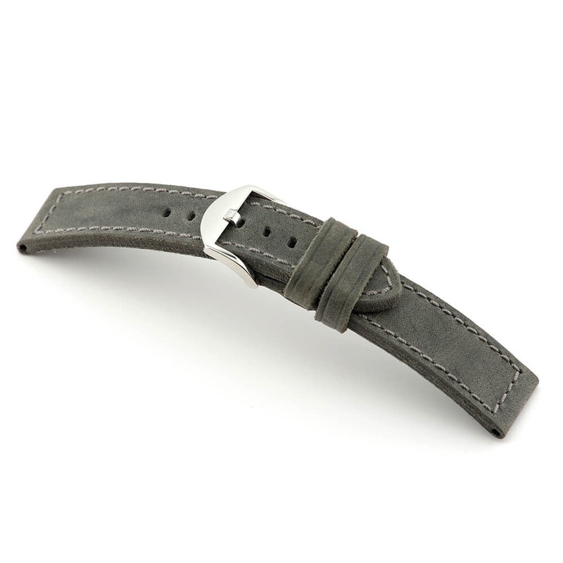 Genuine Vintage Leather Watch Band | New Hampton | Stone Grey