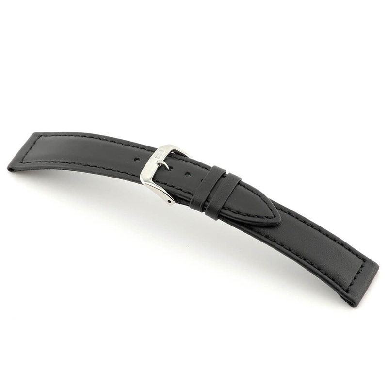 Hydrophobic Leather Watch Band | Scuba | Water Resistant | Black