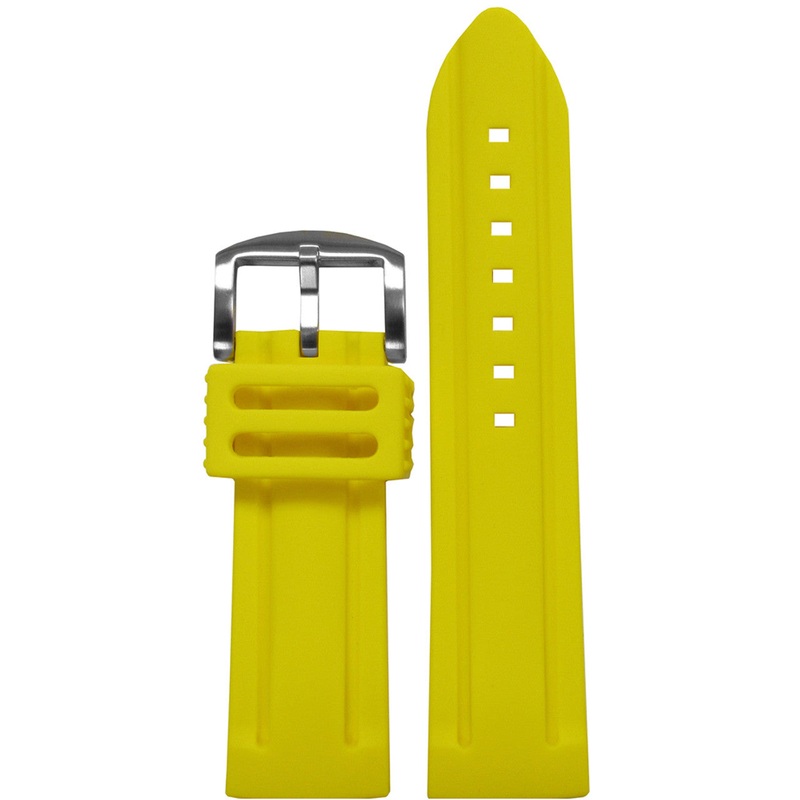 Softest Rubber Watch Band | Waterproof | Diver | Yellow