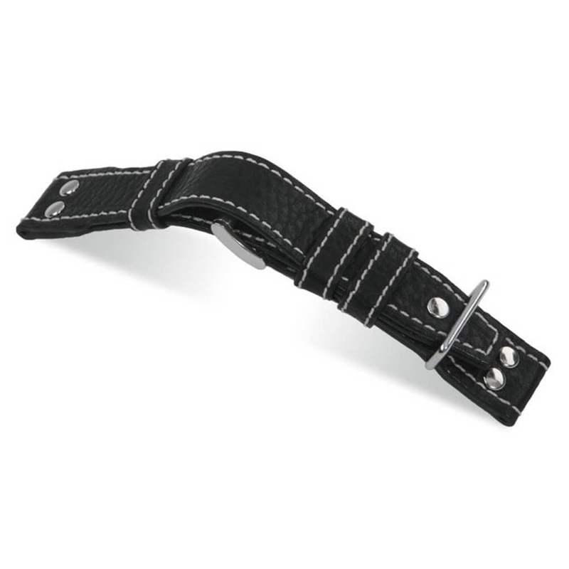Buffalo Leather Watch Band | Aviator | Black
