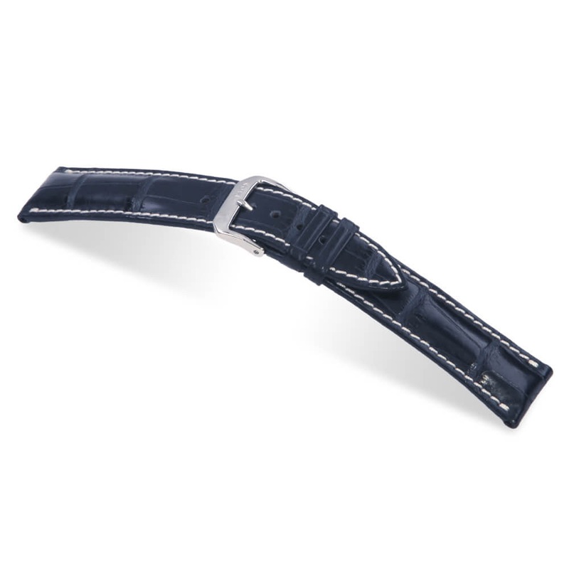Genuine Alligator Watch Band | Connoisseur | Full Cut | Ocean Blue