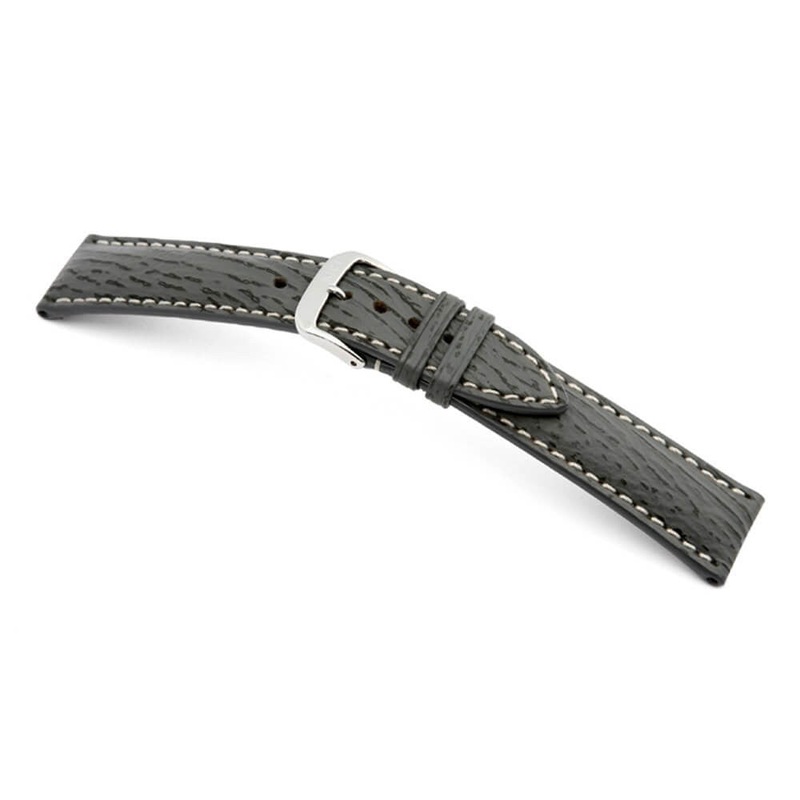 Genuine Shark Watch Band | Wave | Water Resistant | Stone Grey