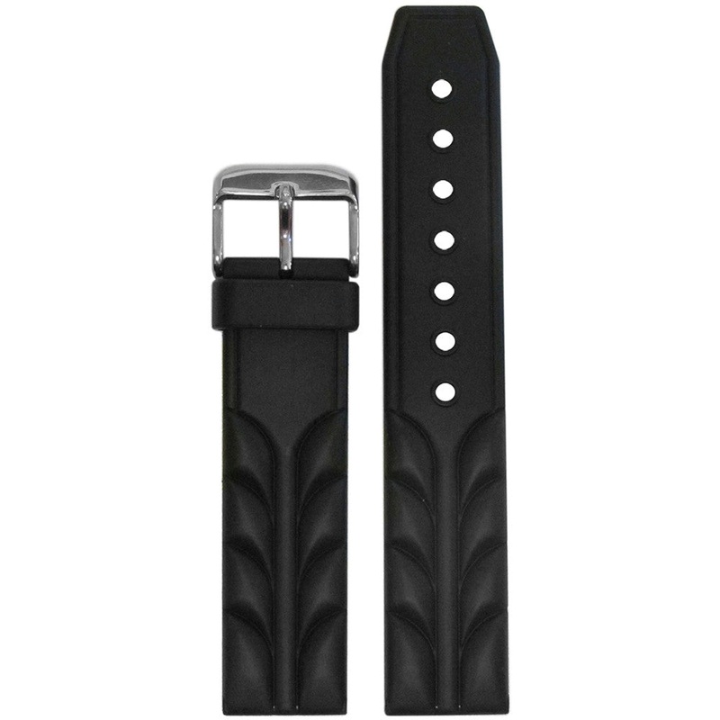 NBR Italian Rubber Watch Band | Black | Sport Diver | Bonetto 287