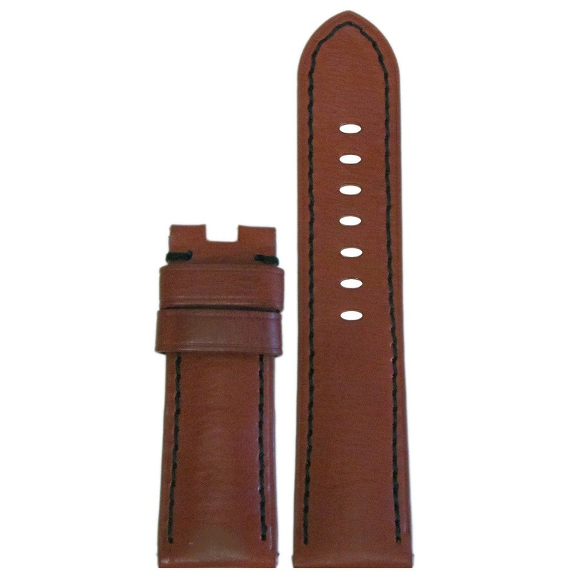 Vintage Leather Watch Band | Rou HZ | Colored Stitch | For Panerai Deploy