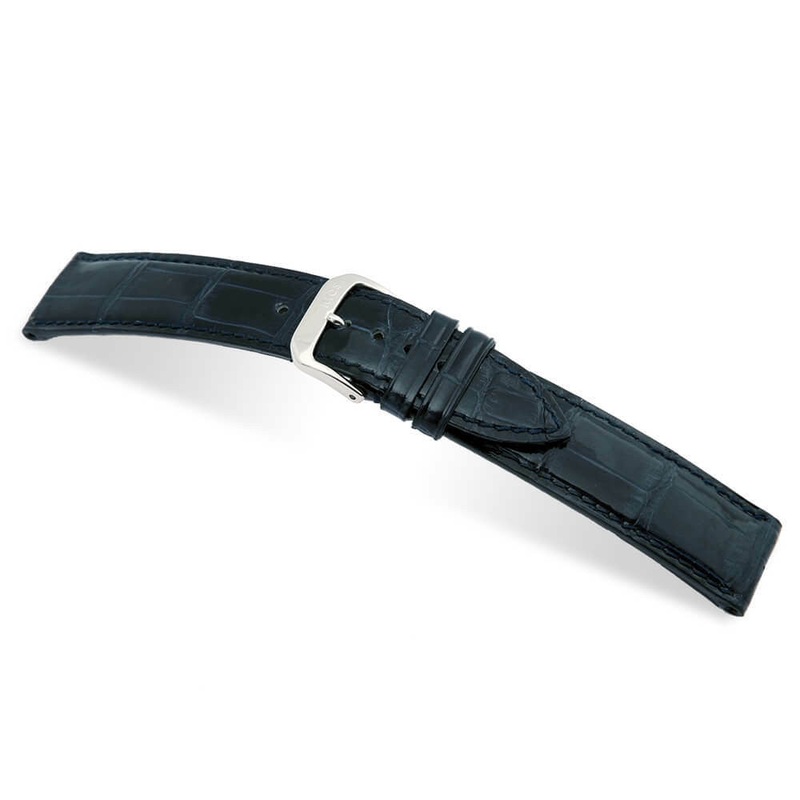 Genuine Alligator Watch Band | Premier | Glossy | Full Cut | Ocean Blue