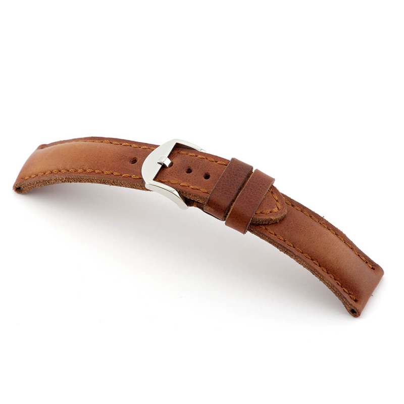 Genuine Vintage Leather Watch Band | Derby | Padded | Mahogany