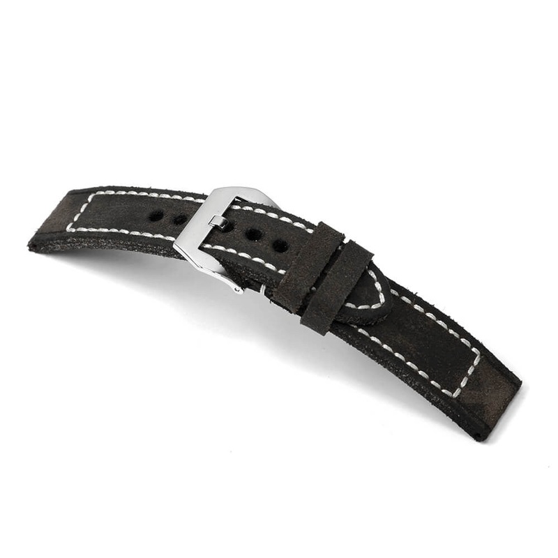 Genuine Vintage Leather Watch Band | Liverpool | Black