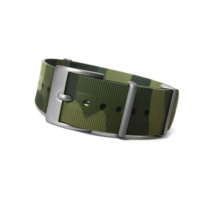 NBR-Rubber Watch Band | Waterproof | One Piece | Bonetto 328 | Camouflage