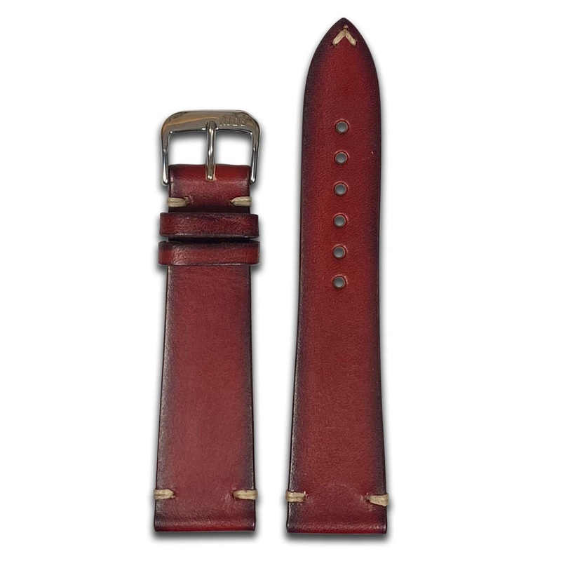 Oak Leather Watch Band | 2.7mm | Mahogany | Minimal Stitch | For Panerai