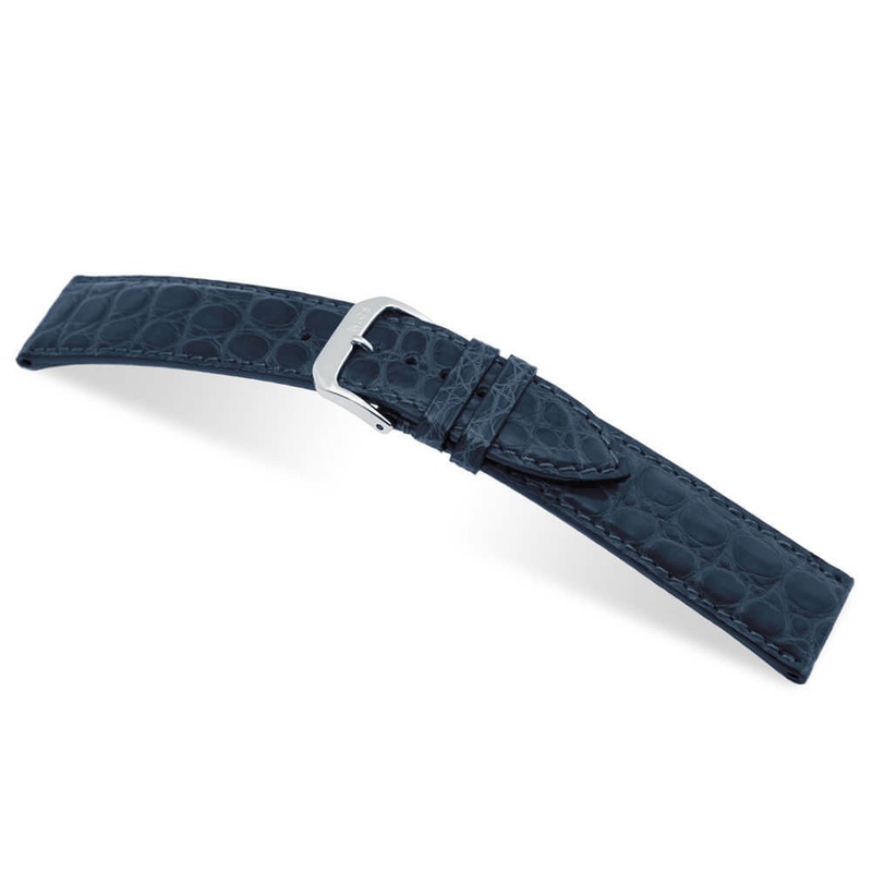 Genuine Alligator Watch Band | Prestige | Flank Cut | Ocean Blue